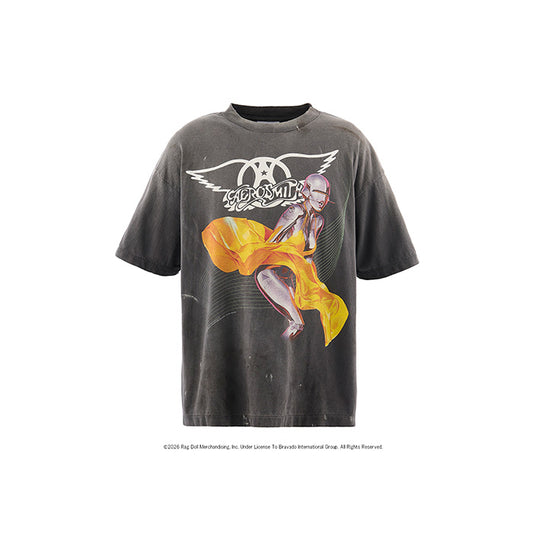 SAINT Mxxxxxx × AEROSMITH SM-MK8-0000-C25 / AS_SS T-SHIRT / AEROSMITH / BLACK
