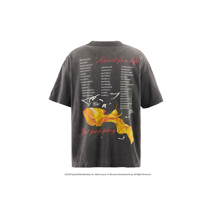 SAINT Mxxxxxx × AEROSMITH SM-MK8-0000-C25 / AS_SS T-SHIRT / AEROSMITH / BLACK