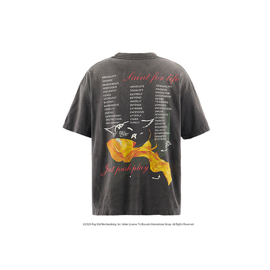 SAINT Mxxxxxx × AEROSMITH SM-MK8-0000-C25 / AS_SS T-SHIRT / AEROSMITH / BLACK