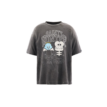SAINT Mxxxxxx × BOUNTY HUNTER SM-MK8-0000-C28 / BH_SS TEE / SKULLK& BABY-M / BLACK