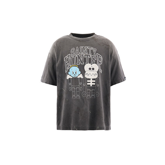 SAINT Mxxxxxx × BOUNTY HUNTER SM-MK8-0000-C28 / BH_SS TEE / SKULLK& BABY-M / BLACK