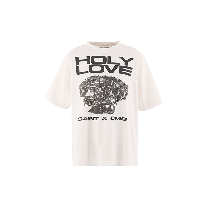 SAINT Mxxxxxx(セントマイケル)×Kosuke Kawamura(河村康輔) SM-MK8-0000-C08 / S/S T-SHIRT HOLY LOVE / WHITE