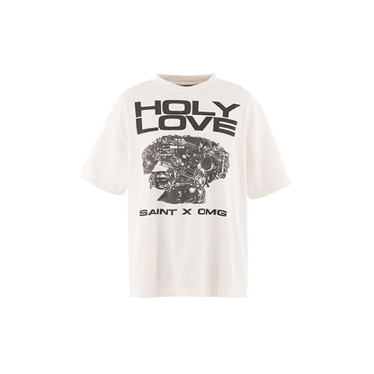 SAINT Mxxxxxx(セントマイケル)×Kosuke Kawamura(河村康輔) SM-MK8-0000-C08 / S/S T-SHIRT HOLY LOVE / WHITE