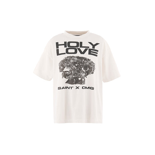 SAINT Mxxxxxx(セントマイケル)×Kosuke Kawamura(河村康輔) SM-MK8-0000-C08 / S/S T-SHIRT HOLY LOVE / WHITE