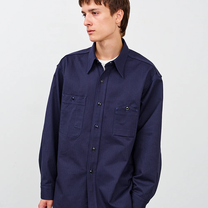 BIG YANK(ビッグヤンク)Y1944 HBT SHIRT:NAVY – UNIQUE＆SON'S
