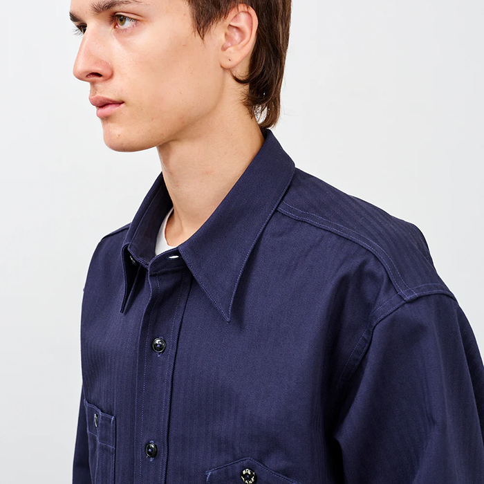 BIG YANK(ビッグヤンク)Y1944 HBT SHIRT:NAVY – UNIQUE＆SON'S