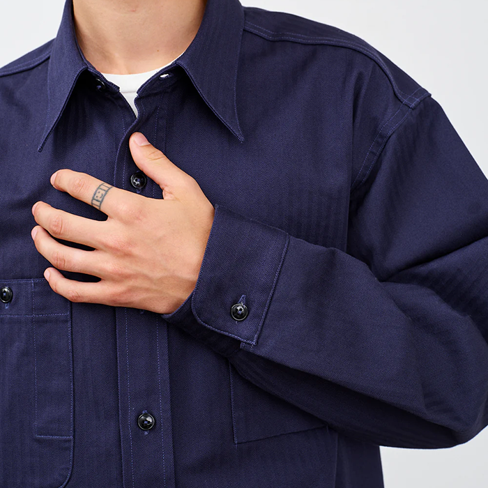 BIG YANK(ビッグヤンク)Y1944 HBT SHIRT:NAVY – UNIQUE&SON'S BIG YANK(ビッグヤンク)Y1944 HBT SHIRT:NAVY – UNIQUE&SON'S