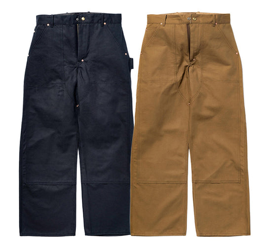 THE REAL McCOY'S(ザ リアルマッコイズ),JOE McCOY(ジョーマッコイ) DOUBLE-KNEE WORK TROUSERS:BROWN BLACK