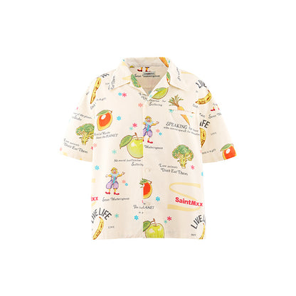 SAINT Mxxxxxx(セントマイケル)×Sean Wotherspoon(ショーン・ウォザースプーン) SM-MK8-0000-C10 / SW_OPEN COLLAR SHIRT / WHITE