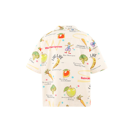 SAINT Mxxxxxx(セントマイケル)×Sean Wotherspoon(ショーン・ウォザースプーン) SM-MK8-0000-C10 / SW_OPEN COLLAR SHIRT / WHITE