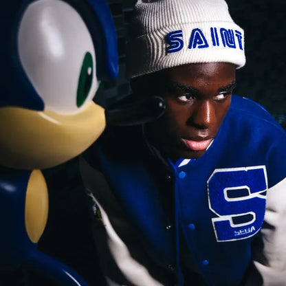 SAINT Mxxxxxx × SEGA SM-HR1-0000-C65 / SG_KNIT CAP / SAINT SEGA / BLACK