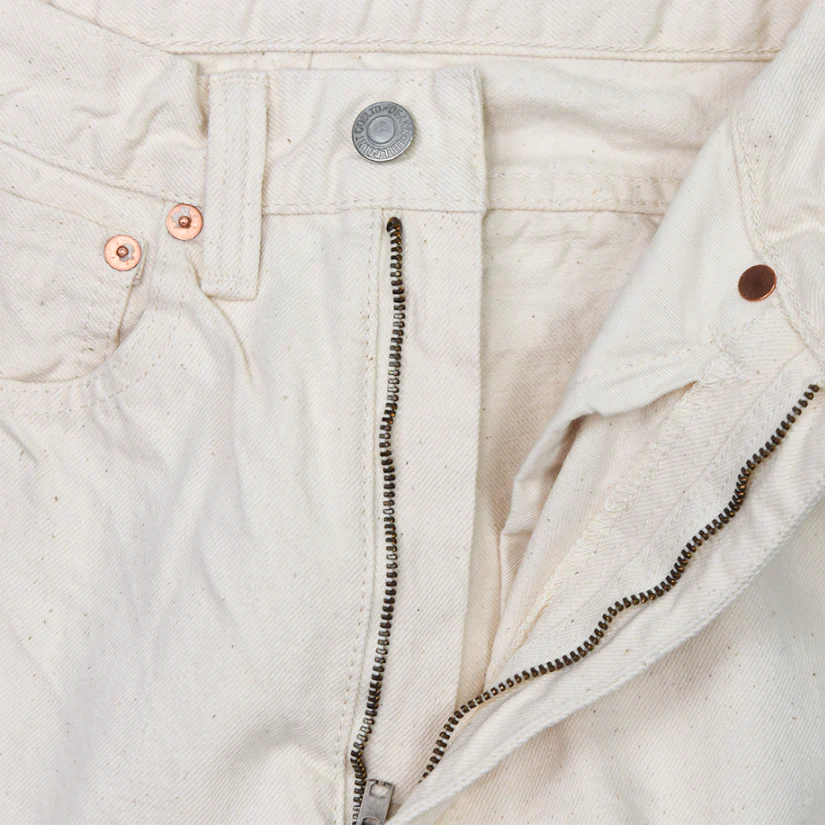 FULLCOUNT(フルカウント) 0107EC Womens Wide Straight “Monroe” Ecru Denim