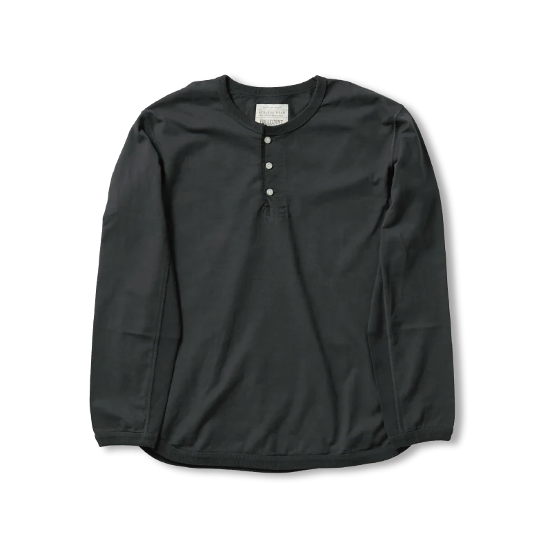 FULLCOUNT(フルカウント) 5222LH Flat Seam Heavyweight Longsleeve Henley T Shirt Ink.Blk Ecru