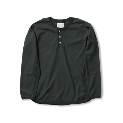 FULLCOUNT(フルカウント) 5222LH Flat Seam Heavyweight Longsleeve Henley T Shirt Ink.Blk Ecru