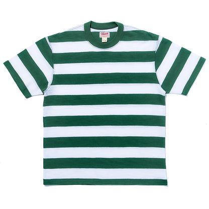 BUCO(ブコ)BUCO STRIPE TEE S/S:WHITE/GREEN