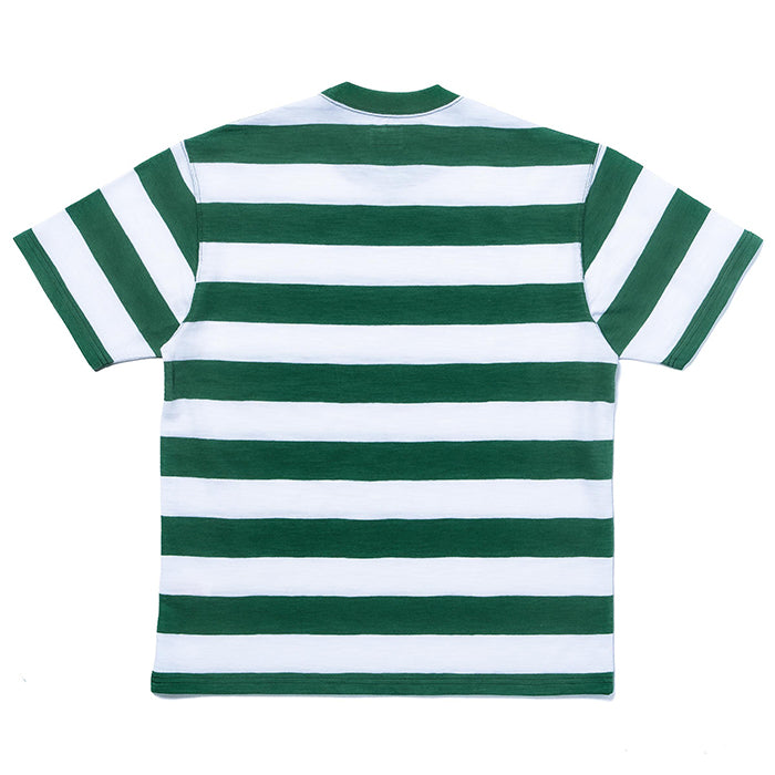 BUCO(ブコ)BUCO STRIPE TEE S/S:WHITE/GREEN