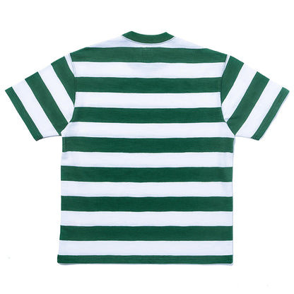 BUCO(ブコ)BUCO STRIPE TEE S/S:WHITE/GREEN