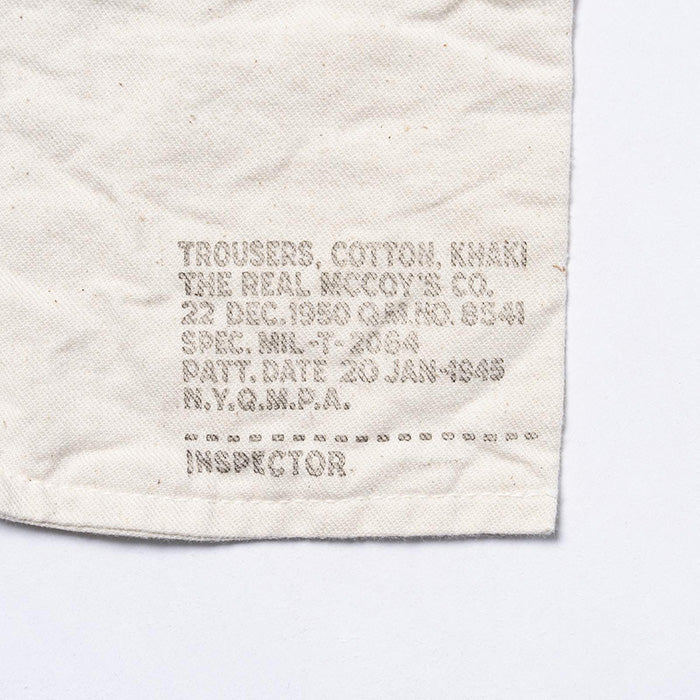 The REAL McCOY'S(ザ・リアルマッコイズ)TROUSERS, COTTON, KHAKI, 1945